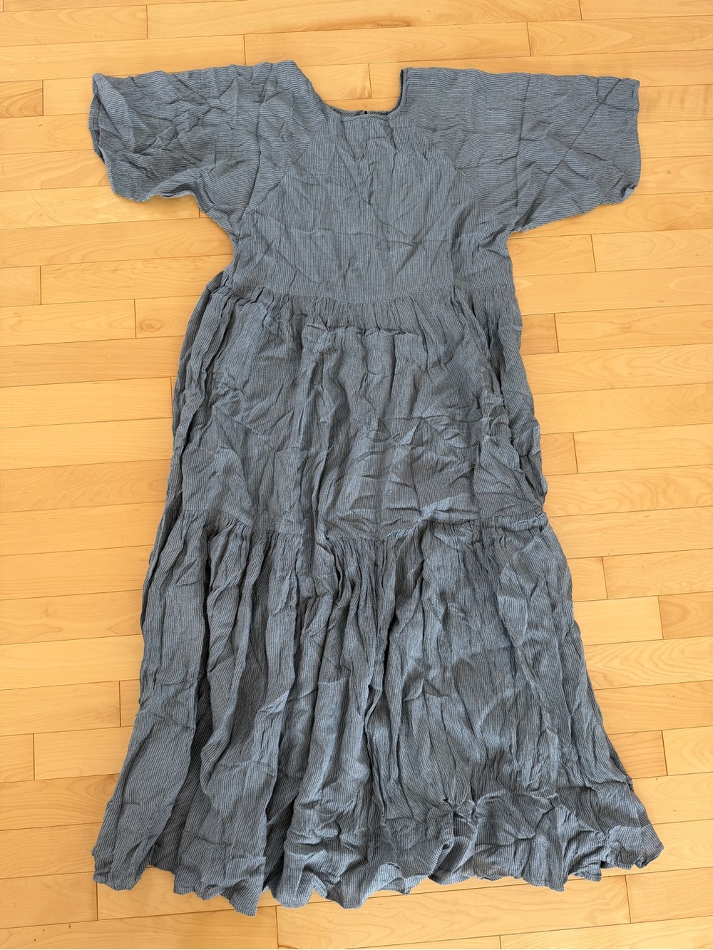 Christy Dawn Theo Dress Gray Stripes size XS 100% cotton